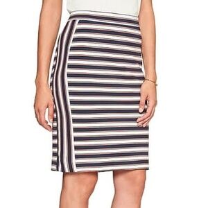 BANANA Republic Rayon Blend Vertical Horizontal Stripe Skirt Stretch Pencil